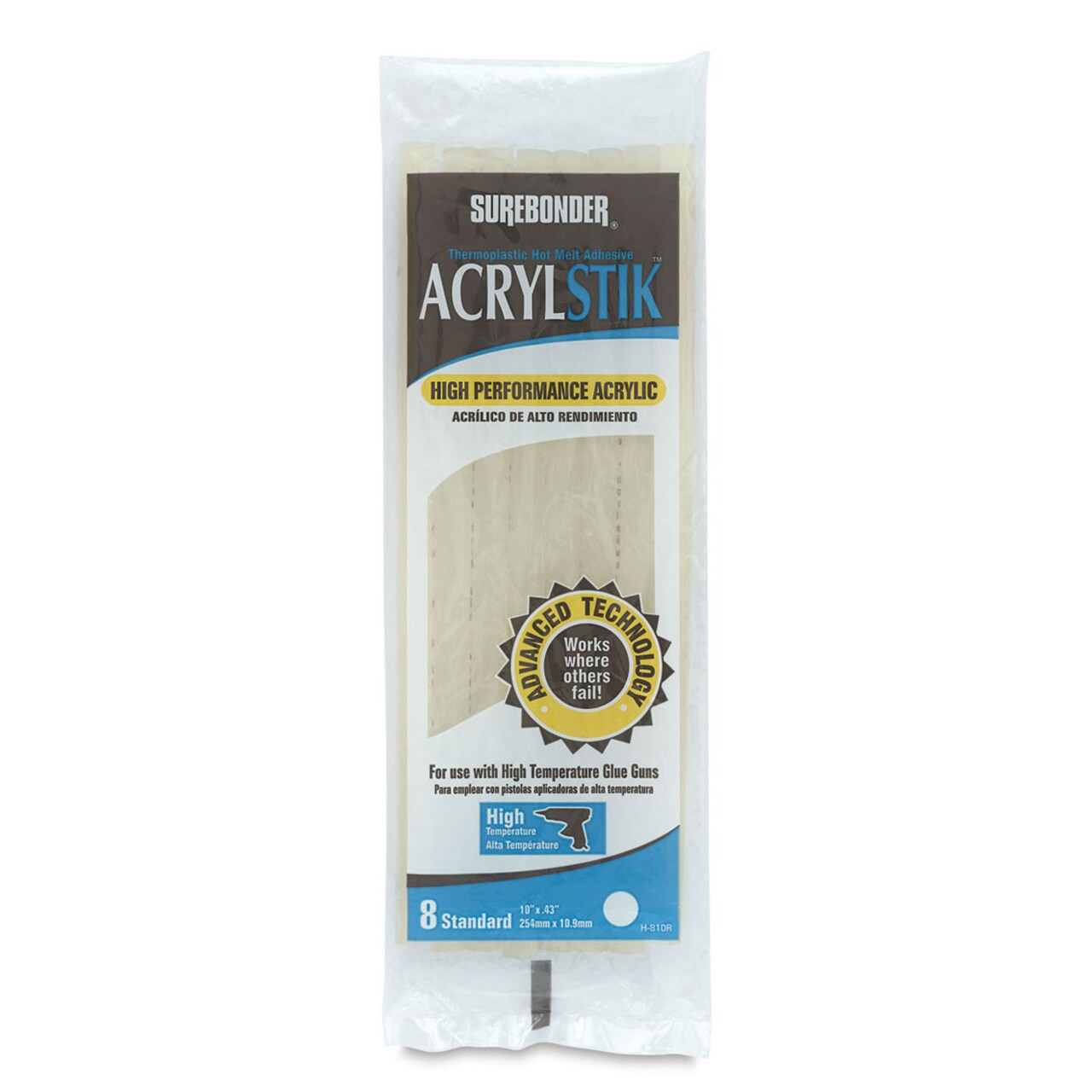 Surebonder Tough Stik High Performance Acrylic Glue Sticks - Pkg of 8
